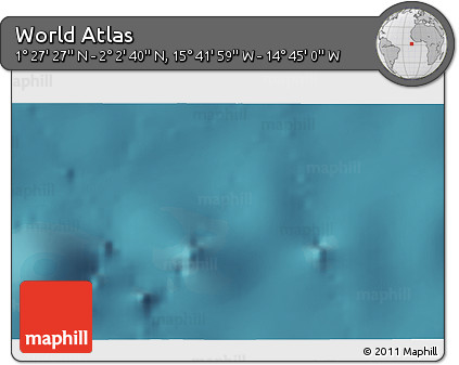 Satellite 3D Map of the Area around 1° 45' 3" N, 15° 13' 29" W