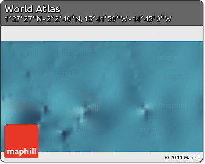 Satellite 3D Map of the Area around 1° 45' 3" N, 15° 13' 29" W