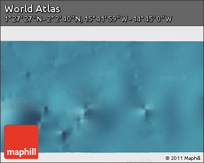 Satellite 3D Map of the Area around 1° 45' 3" N, 15° 13' 29" W