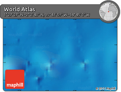 Physical Map of the Area around 1° 45' 3" N, 15° 13' 29" W