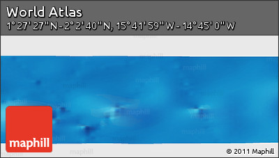 Physical Panoramic Map of the Area around 1° 45' 3" N, 15° 13' 29" W