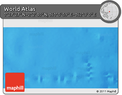 Physical 3D Map of the Area around 1° 45' 3" N, 161° 34' 29" E