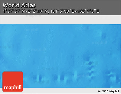 Physical 3D Map of the Area around 1° 45' 3" N, 161° 34' 29" E