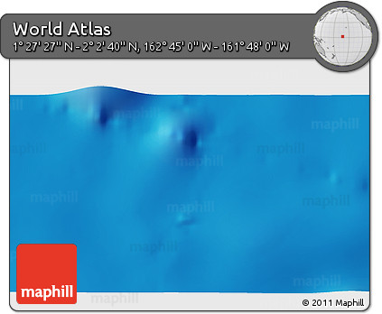 Physical 3D Map of the Area around 1° 45' 3" N, 162° 16' 30" W