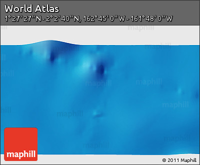 Physical 3D Map of the Area around 1° 45' 3" N, 162° 16' 30" W