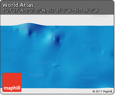 Physical 3D Map of the Area around 1° 45' 3" N, 162° 16' 30" W