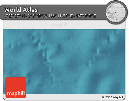 Satellite 3D Map of the Area around 1° 45' 3" N, 166° 40' 30" E