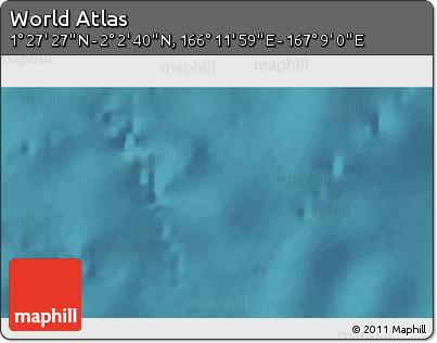 Satellite 3D Map of the Area around 1° 45' 3" N, 166° 40' 30" E