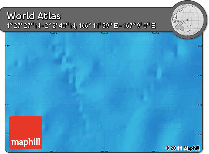 Physical Map of the Area around 1° 45' 3" N, 166° 40' 30" E