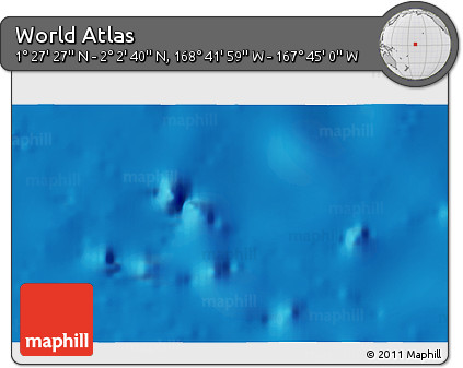 Physical 3D Map of the Area around 1° 45' 3" N, 168° 13' 29" W