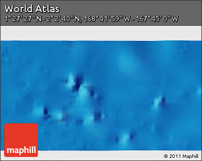 Physical 3D Map of the Area around 1° 45' 3" N, 168° 13' 29" W