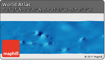Shaded Relief Panoramic Map of the Area around 1° 45' 3" N, 168° 13' 29" W