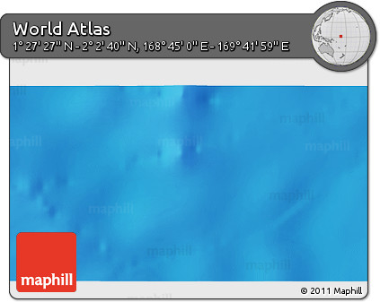 Physical 3D Map of the Area around 1° 45' 3" N, 169° 13' 29" E