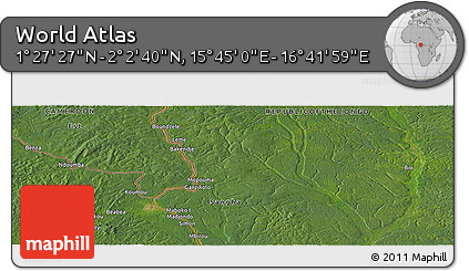Satellite Panoramic Map of the Area around 1° 45' 3" N, 16° 13' 30" E