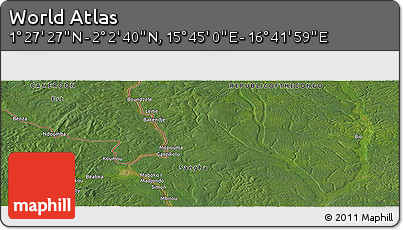 Satellite Panoramic Map of the Area around 1° 45' 3" N, 16° 13' 30" E