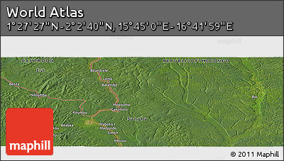 Satellite Panoramic Map of the Area around 1° 45' 3" N, 16° 13' 30" E