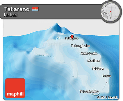 Political 3D Map of Takarano