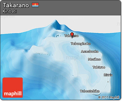 Political 3D Map of Takarano