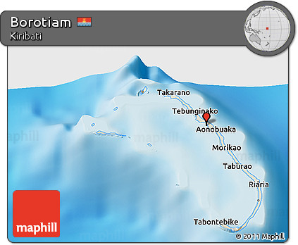 Shaded Relief 3D Map of Borotiam