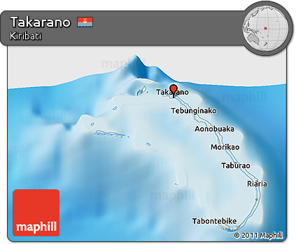 Shaded Relief 3D Map of Takarano