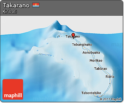 Shaded Relief 3D Map of Takarano