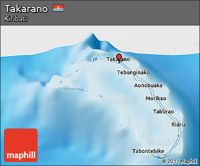 Shaded Relief 3D Map of Takarano