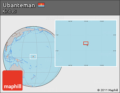 Gray Location Map of Ubanteman