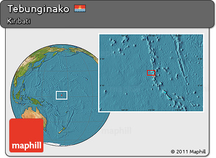 Satellite Location Map of Tebunginako