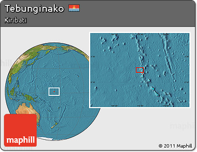 Satellite Location Map of Tebunginako