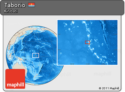 Shaded Relief Location Map of Taborio