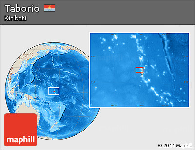 Shaded Relief Location Map of Taborio