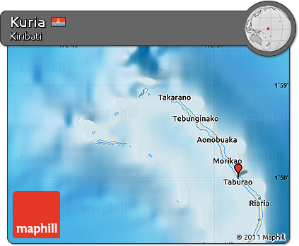 Shaded Relief Map of Kuria