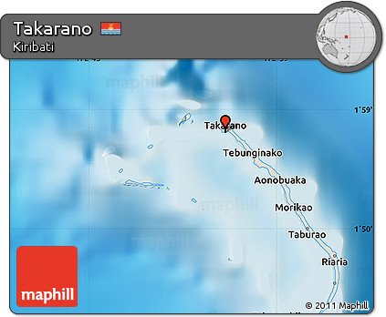Shaded Relief Map of Takarano