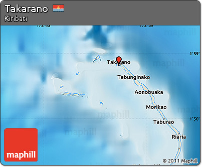Shaded Relief Map of Takarano