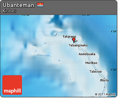 Shaded Relief Map of Ubanteman