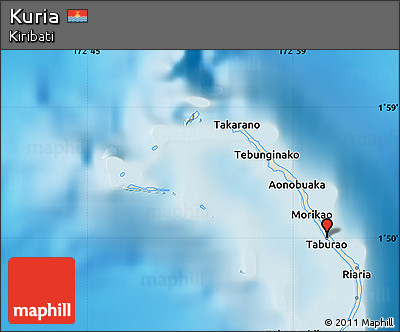 Shaded Relief Map of Kuria