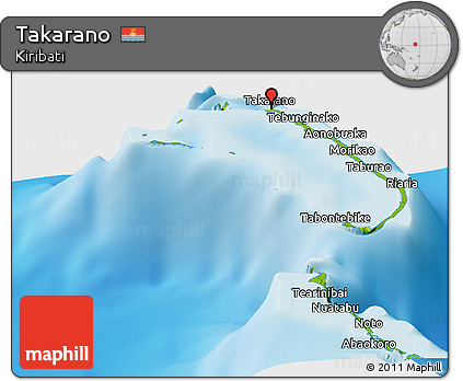 Physical Panoramic Map of Takarano