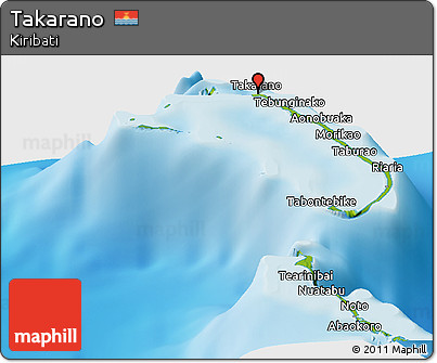 Physical Panoramic Map of Takarano