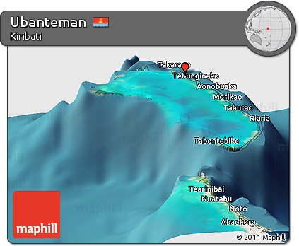 Satellite Panoramic Map of Ubanteman