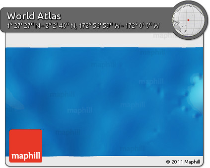 Physical 3D Map of the Area around 1° 45' 3" N, 172° 28' 29" W