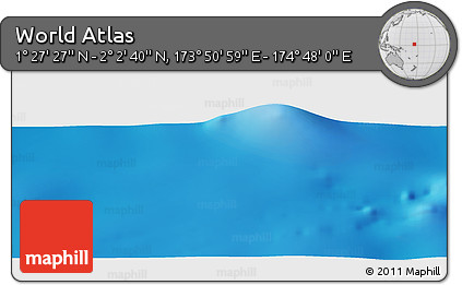 Physical Panoramic Map of the Area around 1° 45' 3" N, 174° 19' 29" E