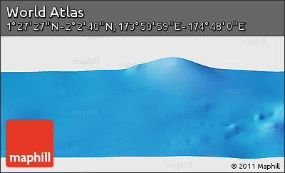 Physical Panoramic Map of the Area around 1° 45' 3" N, 174° 19' 29" E