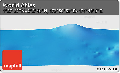 Physical Panoramic Map of the Area around 1° 45' 3" N, 174° 19' 29" E