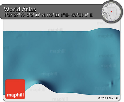 Satellite 3D Map of the Area around 1° 45' 3" N, 176° 1' 30" E
