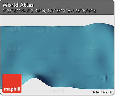 Satellite 3D Map of the Area around 1° 45' 3" N, 176° 1' 30" E