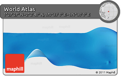 Physical Panoramic Map of the Area around 1° 45' 3" N, 176° 1' 30" E