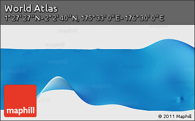 Physical Panoramic Map of the Area around 1° 45' 3" N, 176° 1' 30" E