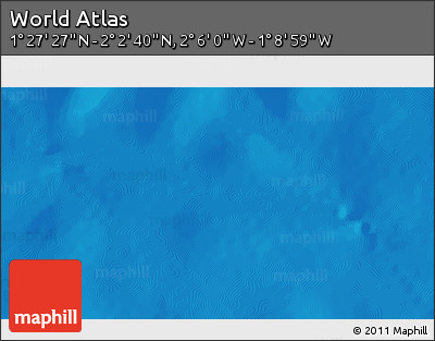 Physical 3D Map of the Area around 1° 45' 3" N, 1° 37' 30" W
