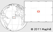 Blank Location Map of the area around 1° 45' 3" N, 21° 10' 29" W