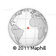 Outline Map of the Area around 1° 45' 3" N, 22° 1' 29" W, rectangular outline
